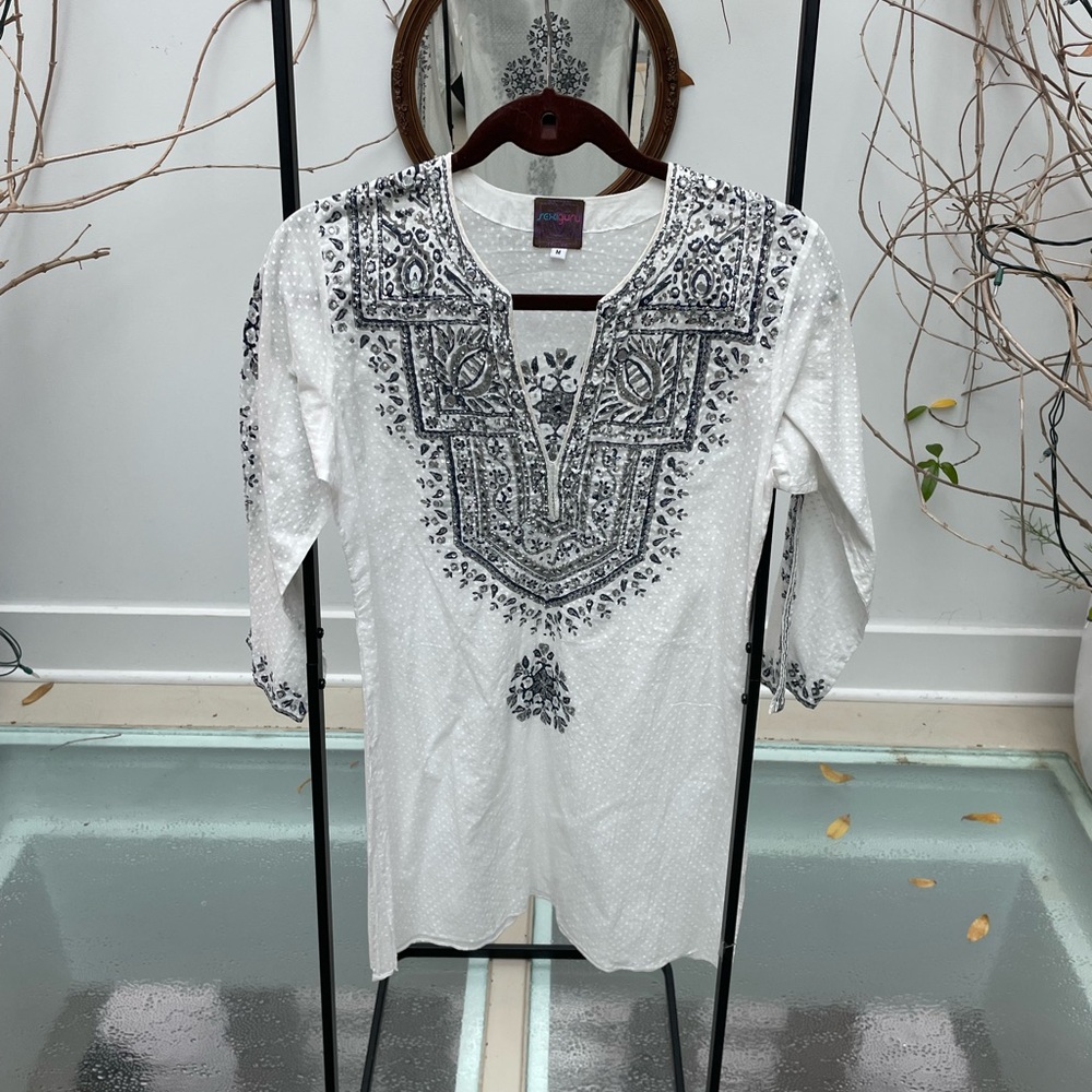 Black Embroidered Top